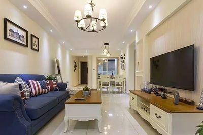 十堰装修72㎡简约美式二居室,大白墙也可以很暖!