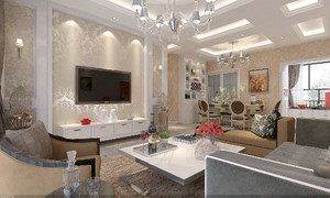 127平米普通户型欧式风格家装装修图片设计-十堰齐装网装修效果图