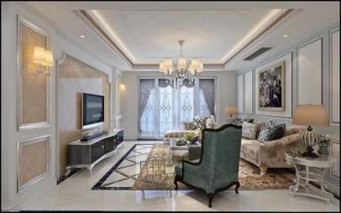 大洋五洲3居室132.13平米装修效果图_找案例_十堰装修-十堰房产在线