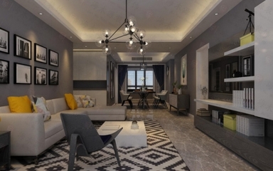 万达华府3居室110.00平米装修效果图_找案例_十堰装修-十堰房产在线