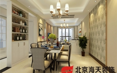 国瑞蓝山郡3居室128.31平米装修效果图