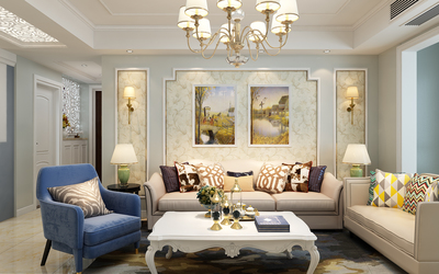 学府花园139平米简欧风格装修效果图赏析