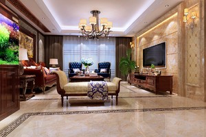 139平米美式风格家装设计赏析 - 十堰齐装网装修效果图