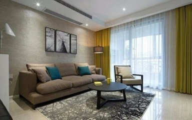汉成天地2居室80.46平米 实用与美感兼具的现代简约装修案例
